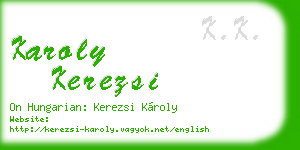 karoly kerezsi business card